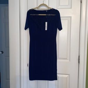 Blue midi dress